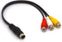 GLHONG 4 Pin S-Video to 3 RCA Female TV Adapter Cable Conversion Cord