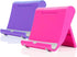 Cell Phone Stand for Desk 2 Pack, Foldable Adjustable Tablet Holder for Mobile Phones, Pink and Purple