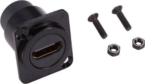 PENGLIN 10Pack HDMI Panel Mount Coupler, Female to Female 4K Adapter, HDMI D-Type Pass Through Connector with Cap