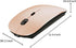 Rechargeable Bluetooth Mouse for MacBook/MacBook Air/Pro/iPad, Wireless Mouse for Laptop/Notebook/Chromebook (Rose Gold)