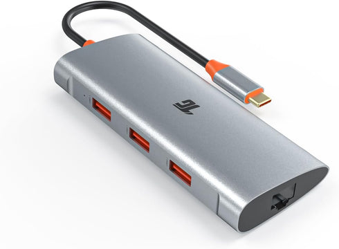 Tiergrade USB C Hub, USB C Adapter to 3 USB 3.1 and 1Gbps Ethernet for MacBook Pro/Air, Dell, Chromebook