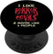 I Like Horror Movies 3 People Funny Halloween PopSockets Swappable PopGrip