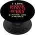 I Like Horror Movies 3 People Funny Halloween PopSockets Swappable PopGrip