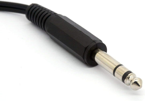 6.35 to RCA Splitter Cable, 6.35mm 1/4 inch TRS Stereo Jack Male to 2 RCA Phono Female Plug Adapter Cord (20cm/8inch)