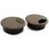 2pcs 2inch Desk Wire Cord Cable Grommets, Plastic Cover for Office PC Desk Cable Organizer (Dark Brown)