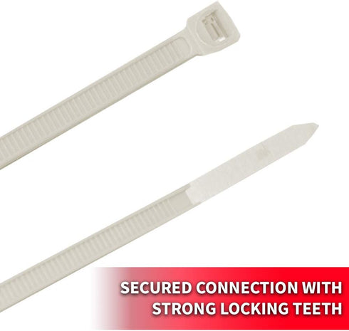 Standard Duty Self-Locking Nylon Cable Wire Ties, 11.8-Inch, 100-Pack, 50 lbs. Tensile Strength by Pro Tie