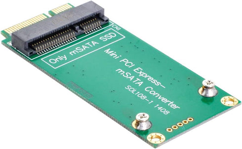 cablecc mSATA Adapter to Mini PCI-e SATA SSD - 3x5cm to 3x7cm for Asus Eee PC Models