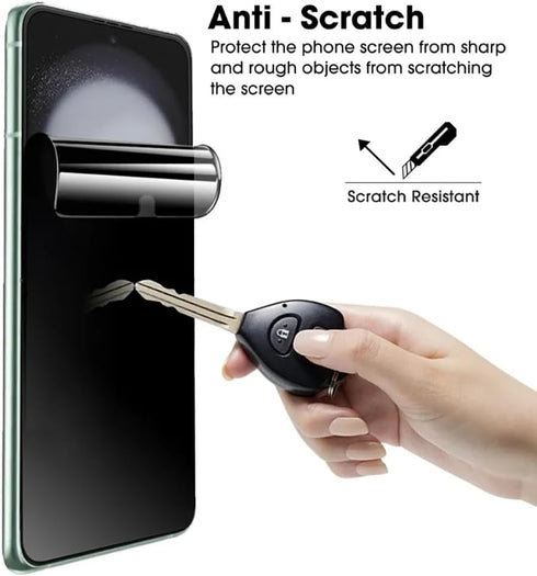 Samsung Galaxy Z Flip4 Privacy Screen Protector 2 Pack - Anti-Spy, Bubble Free, Case Friendly, 6H Hardness, Easy