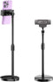 LenTok Telescopic Webcam Tripod Stand for Desk with Phone Holder, Desktop Webcam Mount