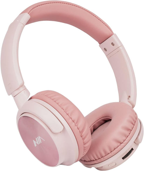 Wireless On Ear Headphones, HiFi Stereo Lightweight Adjustable, 12 Hours Listening Time, Built-in HD Microphone, FM,