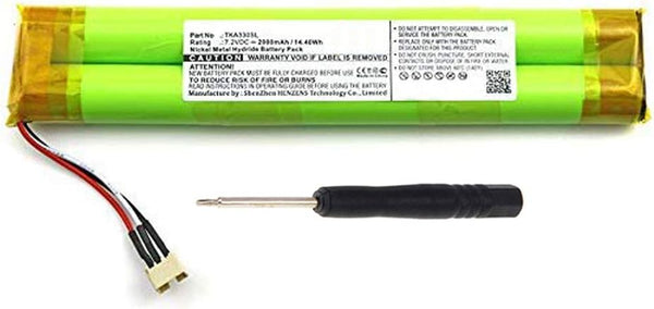 2000mAh Ni-MH Battery Replacement for TDK Life on Record A33 Wireless Weatherproof Bluetooth Speaker