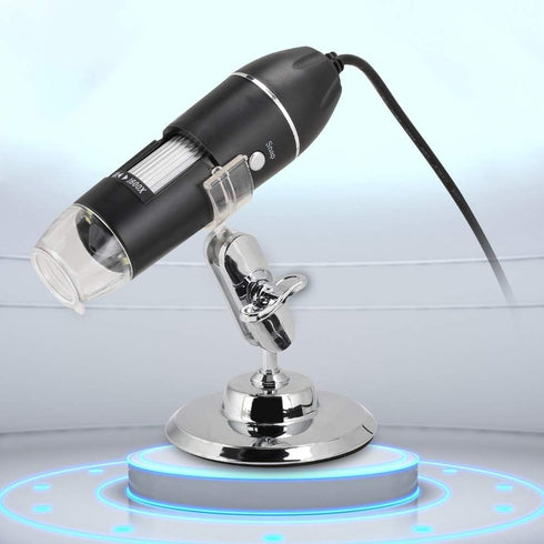USB Microscope, 1600X Digital Electron Microscope USB Video Camera, 2MP with 8 LED, Macro Lens, High Speed DSP