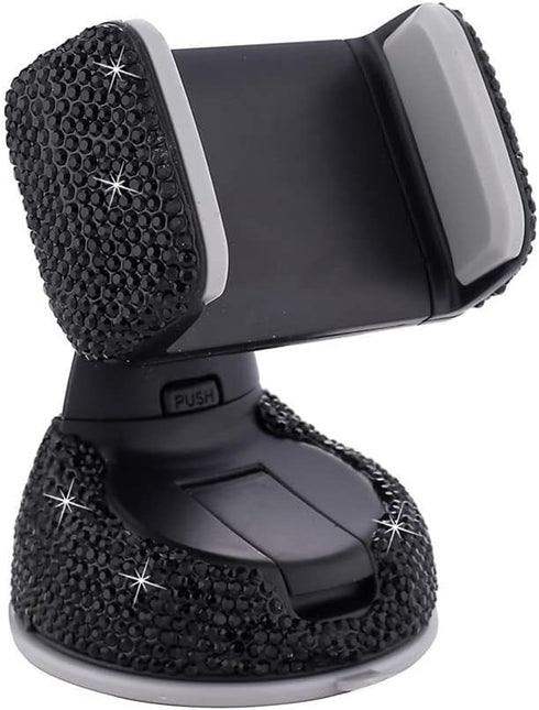 Cxtiy Adjustable Car Phone Holder, Strong Sticky Dashboard Air Vent Base, Rotatable Mount for Cell Phones (Black)