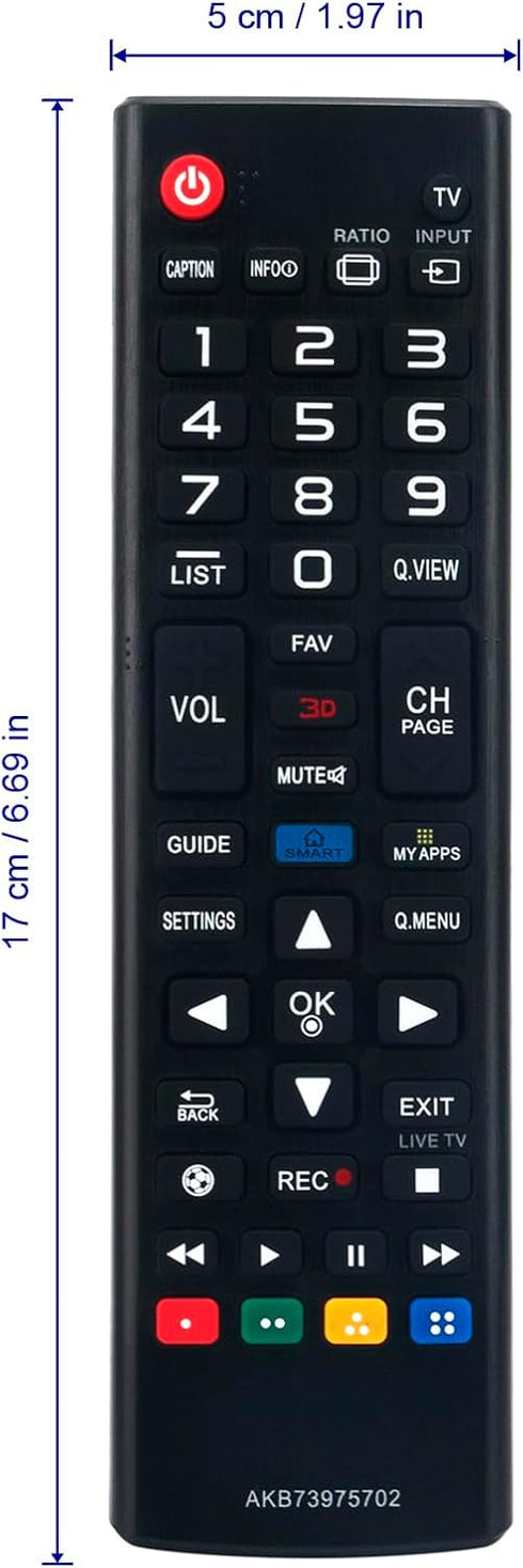 New AKB73975702 Remote for LG LCD LED HDTV Smart 3D TV - Fits Multiple Models Including 42LA6200, 55EA9700