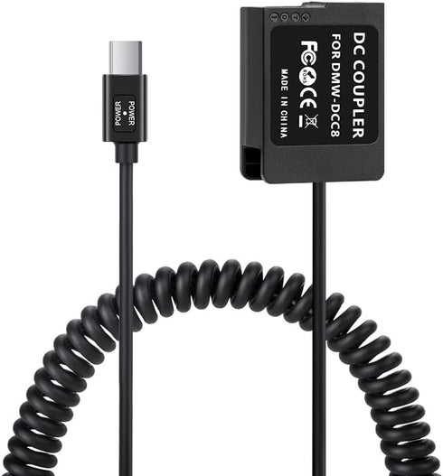 FOMITO USB Type-C PD Trigger - DMW-BLC12 Dummy Battery Replacement - DMW-DCC8 AC Power Adapter for Panasonic FZ200