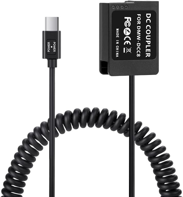 FOMITO USB Type-C PD Trigger - DMW-BLC12 Dummy Battery Replacement - DMW-DCC8 AC Power Adapter for Panasonic FZ200