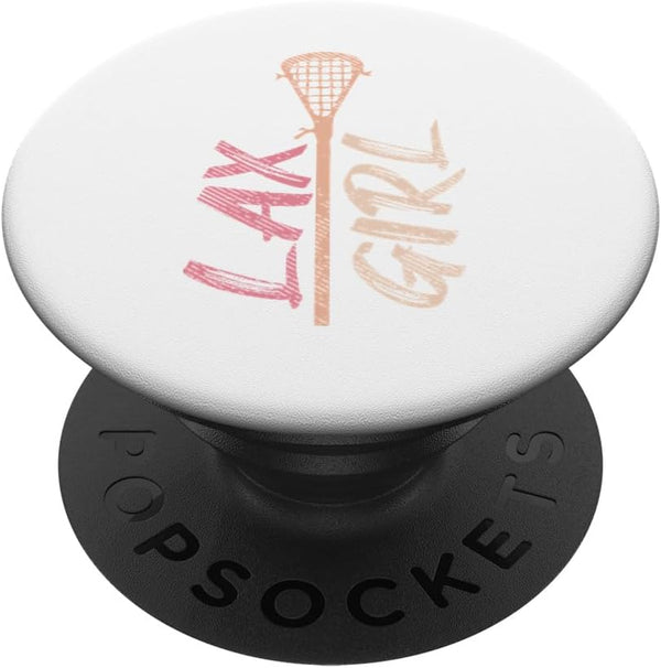 Lacrosse Stick Lax Girl Player Mom Goalie Wife Gift, PopSockets Swappable PopGrip