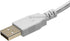 Monoprice 15ft USB 2.0 A Male to A Male Cable, Gold Plated, WHITE, for Data Transfer, Hard Drive Enclosures