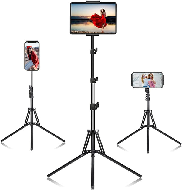 SAMHOUSING Ipad Tripod Stand, with 65 inch Height Adjustable iPad Stand Holder &