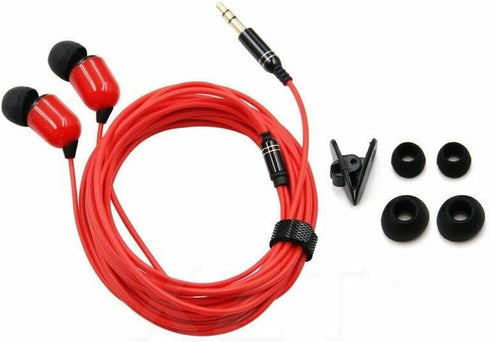 10FT 3 Pack Earbuds - 3.5mm Stereo Headset Earphones with 3 Meter Wired Extension for Live Streaming & Webcasting.