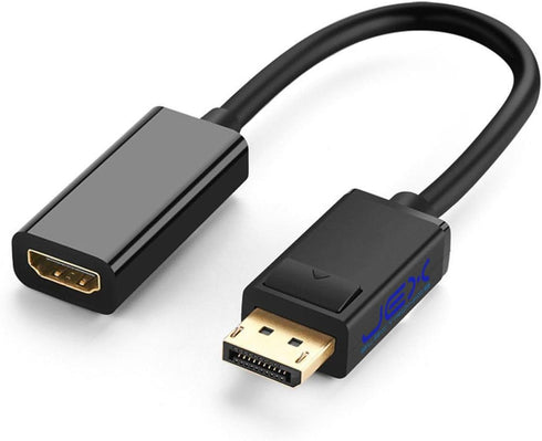 Jex Electronics Male Display Port DP to Female HDMI Adapter for Laptop, Computer PC