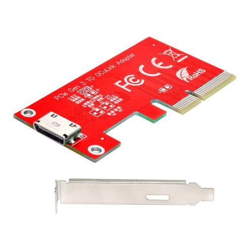NFHK PCI-E 3.0 Express 4.0 x4 to Oculink External SFF-8612 Host Adapter for PCIe SSD with Bracket