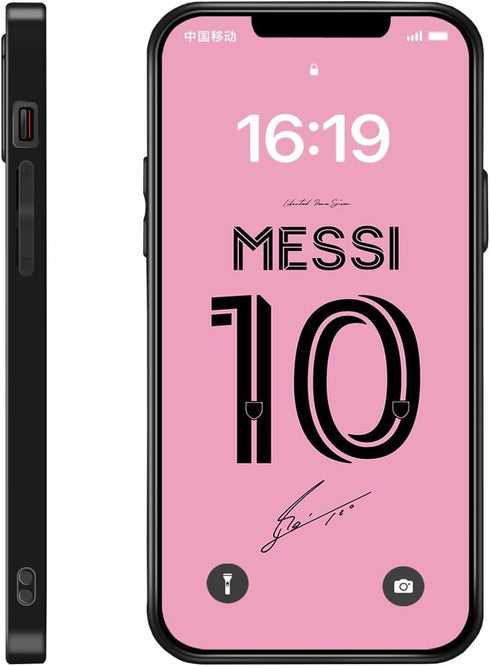 ZERMU Lione%l Mess%i Super Soccer Star Miam-i #10 Case for iPhone 14 Plus, Full Protection Soft Silicone TPU Shock