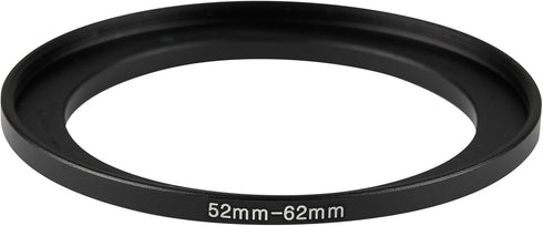 JOYTOLIN 52-62mm Metal Step-Up/Down Ring Adapter Compatible with Mirrorless Cameras DSLR Lens, UV CPL ND Filter Thread