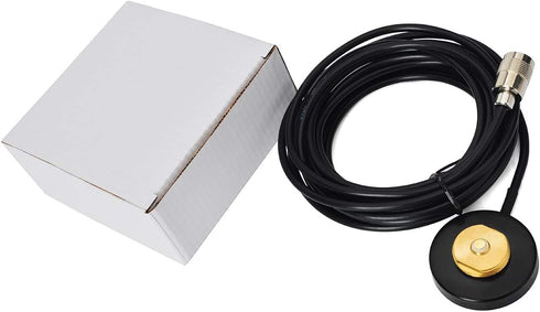 UAYESOK Mini NMO Mount Magnetic Base with 5M Low Loss Coax Cable for NMO Mobile Antennas
