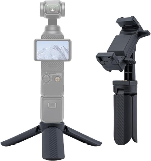 Generic Mini Tripod with Phone Holder & Dual Cold Shoe Mount - Universal