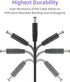 Sqlszt 60 12V 2.1mm 5.5mm DC feet Power Adapter Extension Cable x Compatible with DC Adapter Cord Fit for CCTV Security