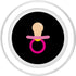 Baby Pacifier Pink Cute Funny Childs Kids Gift Baby Pacifier PopSockets MagSafe PopGrip for iPhone
