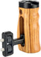 NICEYRIG Universal Side Wooden Handle Handgrip with Cold Shoe for DSLR Camera Cage