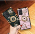 Samsung Galaxy S21 Ultra Bling Case, Gold Fashion Square Bling Diamond Glitter Soft Trunk Cover with Ring Holder