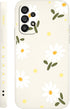 Soft Silicone Drop Protective Flower Case for Samsung Galaxy A53 5G, Creative Design - Daisy White