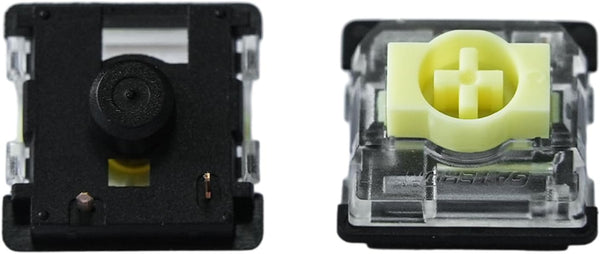 GATERON KS-33 Low Profile Banana Keyboard Switches, Tactile 65gf 3 Pin RGB LED, 35PCS Factory Pre-lubed