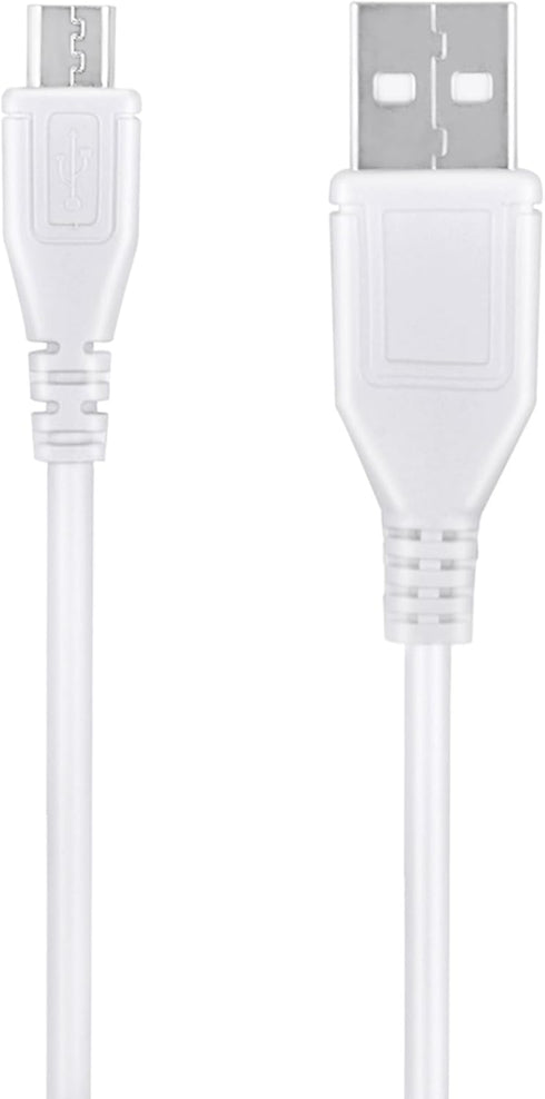 FITE ON 5ft White Micro USB Power Charging Cord Cable Lead Compatible with Sound