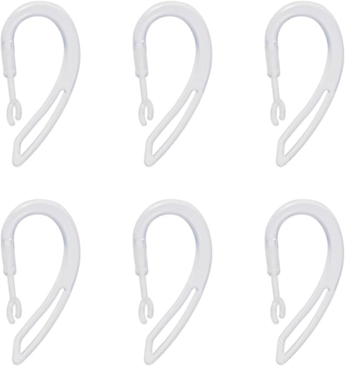 Replacement Ear Hooks for Bluetooth Headset, Universal Two Way Radio Earpiece, Small Clamp Ear Loop Clips, Clear, 6Pcs