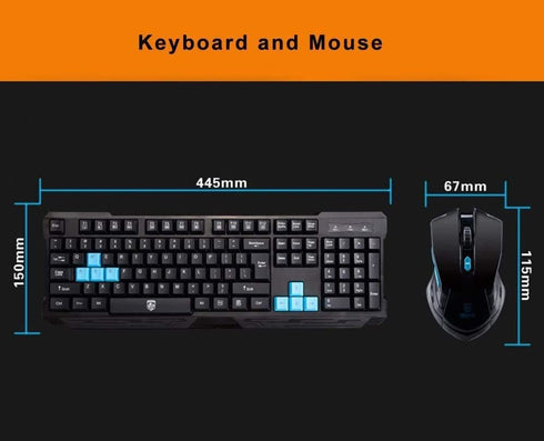 UniFire V60 Waterproof 2.4G Wireless Gaming Keyboard with Mouse DPI Control for Desktop PC