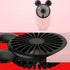 Cute Personal Mini Fan, Handheld & Portable USB Rechargeable Fan with LED Light, 3 Adjustable Speeds, Pink