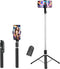 TINKSEN 68 inch Retractable Selfie Stick Tripod for iPhone/Android, with Wireless Remote, 360