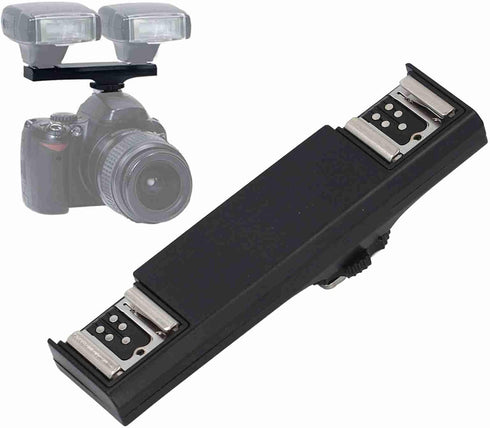 Hot Shoe Splitter, Hot Shoe Extension Bar Mount Cold Shoe Extension Bracket Bracket DSLR Camera Camcorder DV (for )