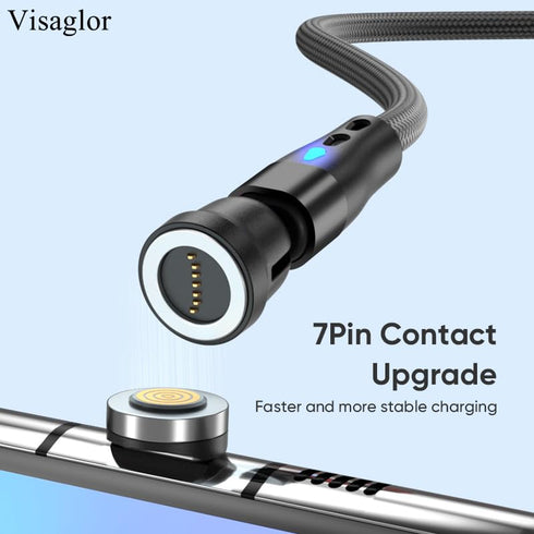 PD 60W USB C Magnetic Charging Cable 2Pack/6.6ft, 3A Fast Charging Data Transfer USB C/A to USB C