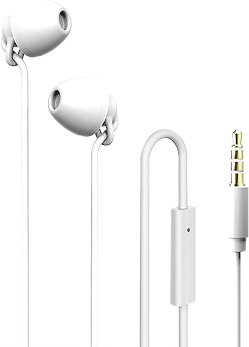 Sleeping Headphones Earphones, Soft Comfortable Silicone Noise Isolating Earbuds with Mic, for Nighttime, Insomnia,