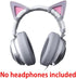 HUYUN Silicone Cat Ears Headsets, Attachable Accessory Compatible with SteelSeries Arctis 5, Bose NC700 QC35 - Silver