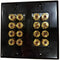 Black Speaker Wall Plate 16 Post for 8 Speakers, Color Coded for Home Theater System