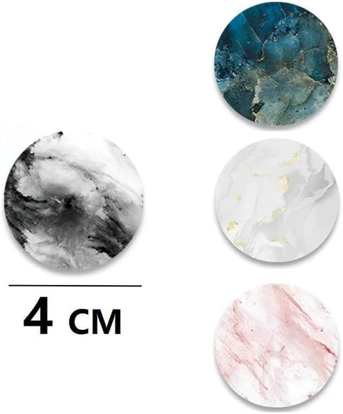 PLGBVAO 4 Pack Multi-Function Foldable Finger Cell Phone Stand Mount and Stand for Smartphones and Tablets Marble