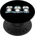 Funny Penguins See Hear Speak No Evil Bird Nerds Penguin PopSockets Standard PopGrip