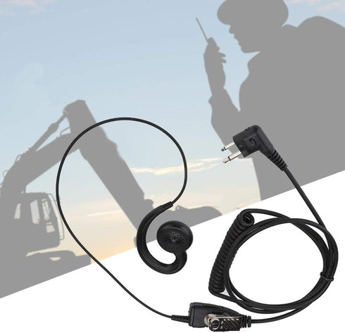 AEH3000-M1A Walkie Talkie Two Way Radio Black Headset Mic, Modular Design 180 Rotating Speaker Earpiece
