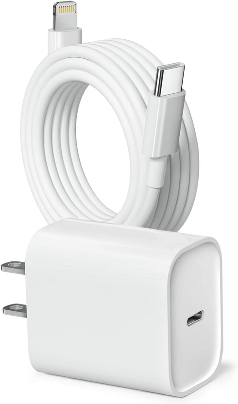 20W PD USB C Wall Fast Charging Adapter with 6FT Type C to Lightning Cable